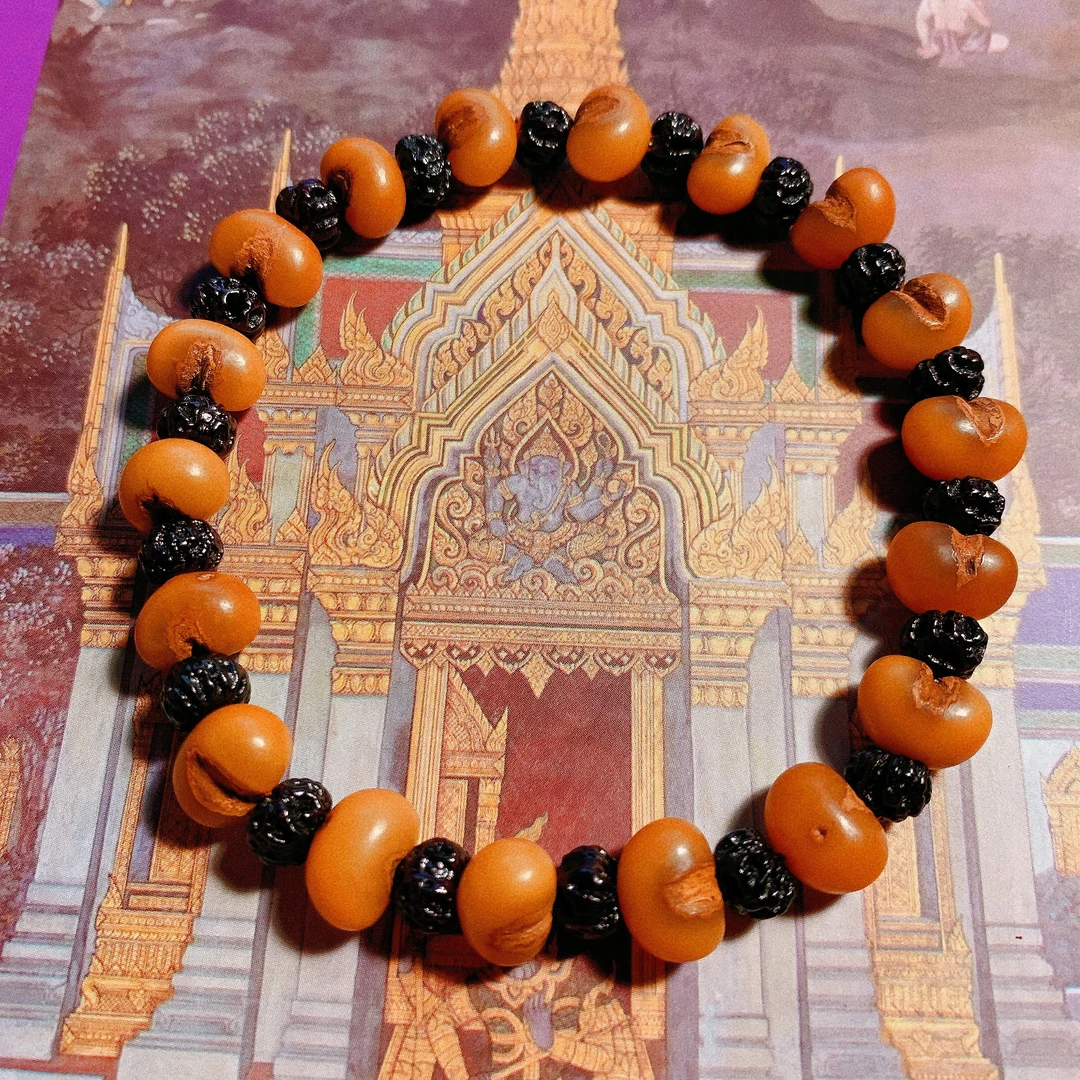 LANTING满「梦如意」秋色串珠小手串 手工如意棕榈菩提籽 原创设计