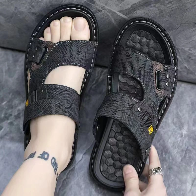 凉鞋男士男款夏季新款外穿防滑拖鞋开车工作两穿厚底耐磨罗马百搭