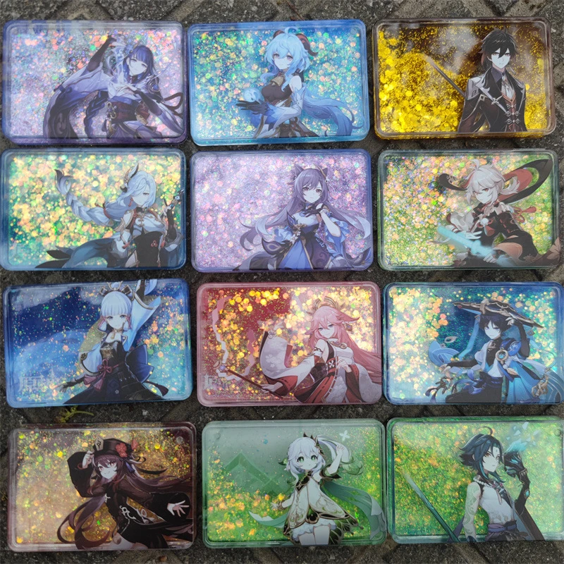 原神流沙牌麻将立牌加厚卡砖双面桌面摆件动漫周边前后分层立体感