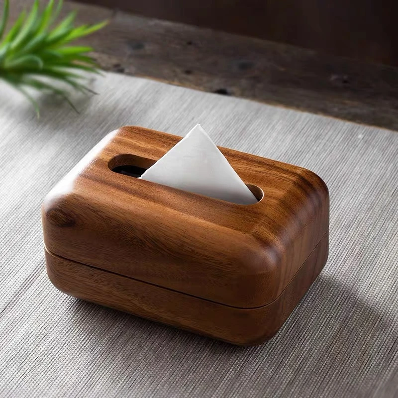乌檀木整木纸巾盒抽纸盒客厅家用餐巾纸盒18x12x9cm（WTSH-03）