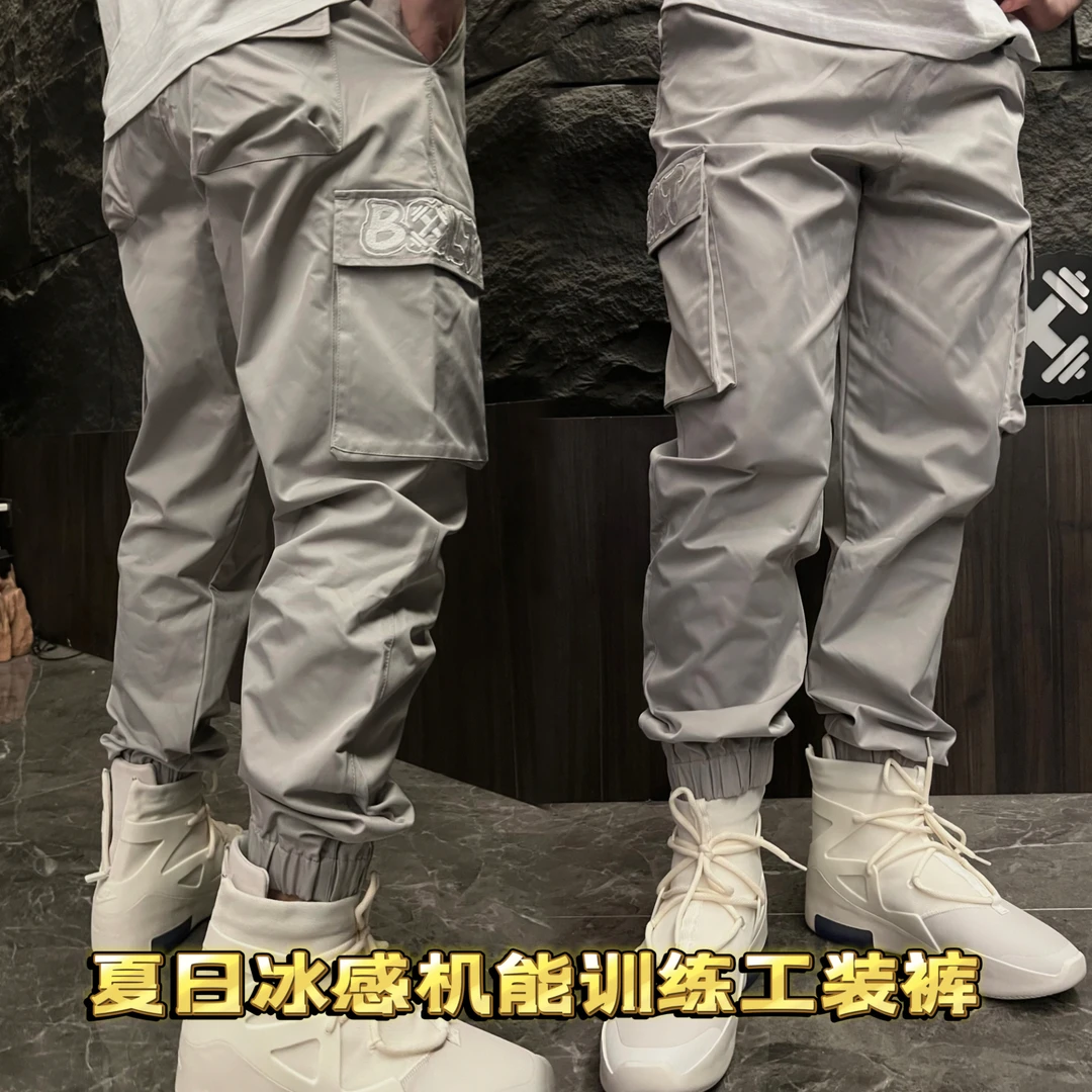 原创夏季冰感机能刺绣运动工装休闲宽松训练男女同款运动服