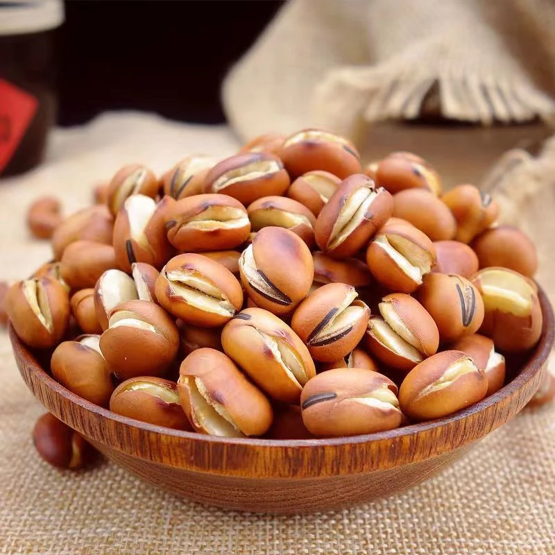 开口豆炒开口酥脆蚕豆炒货香脆小龙眼豆锅炒胡豆休闲零食原味炒制
