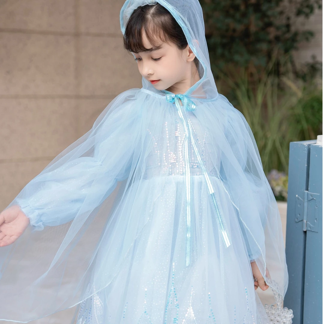 城堡秋款纱裙连衣裙秋季新款秋天2024连衣裙女童礼服裙女宝宝公主