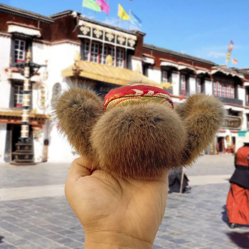 西藏藏族次仁金果帽子摆件缩小版帽子装饰民族风真材实料金丝帽