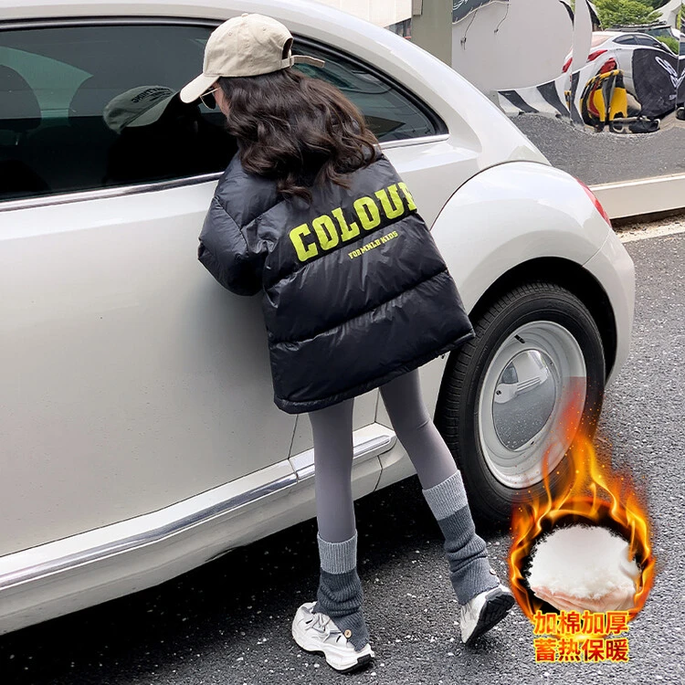 羽绒服女童中大童优质女孩洋气6-12岁儿童连帽轻薄韩版冬季白鸭绒