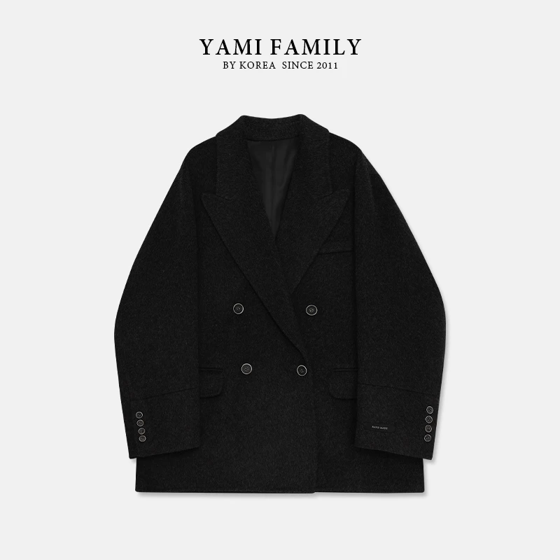 YM 578 秋冬大衣短款时尚休闲经典气质双面羊毛大衣外套