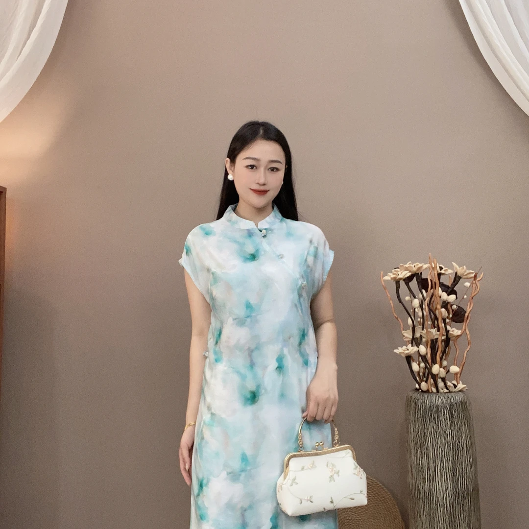 【与喆原创YZ-24-881款】常熟新中式夏季无袖连衣裙百搭复古裙子