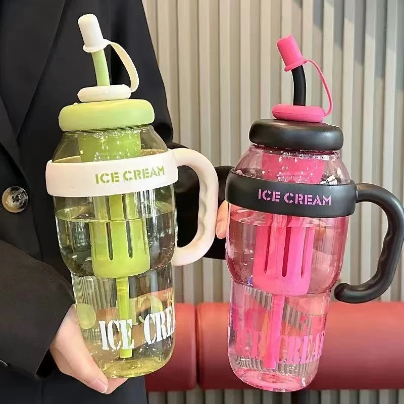 夏季冷饮杯奶茶肚肚杯可爱吸管高级防摔便携大容量