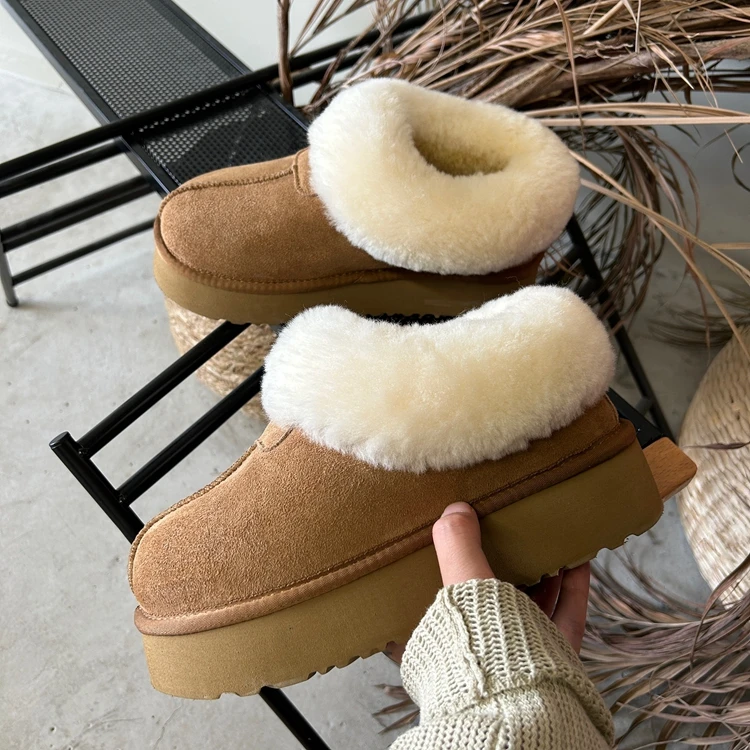 增高4CM经典真皮厚底塔茨特雪地靴网红百搭加绒加厚秋冬保暖