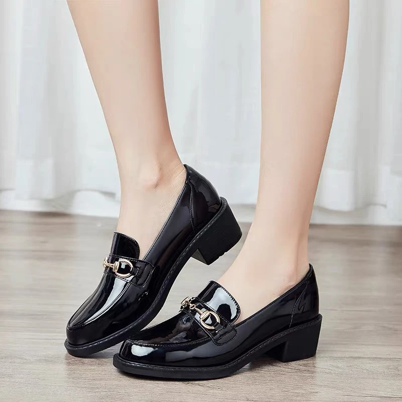 806英伦风小皮鞋女2025春季百搭工作单鞋女学院新款乐福鞋