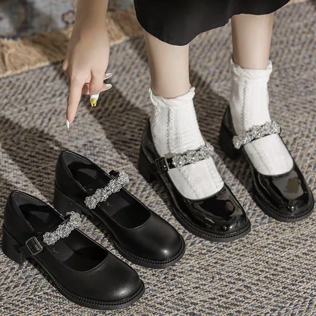 2022-3玛丽珍小皮鞋女秋季新款英伦风松糕厚底单鞋浅口日系单鞋鞋