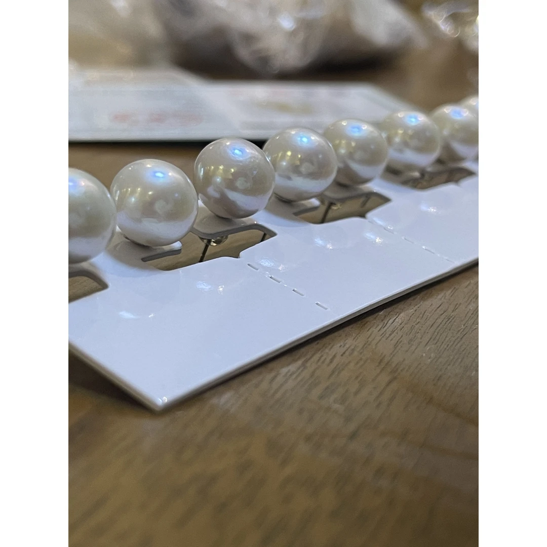 合金仿耳饰 RURI  简约时尚百搭白色珠珠耳饰 302