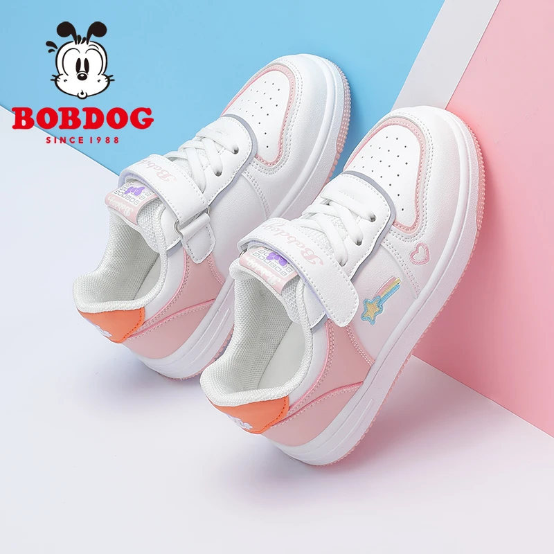 Bobdog/巴布豆女童板鞋2024春秋新款儿童中大童软底休闲运动鞋