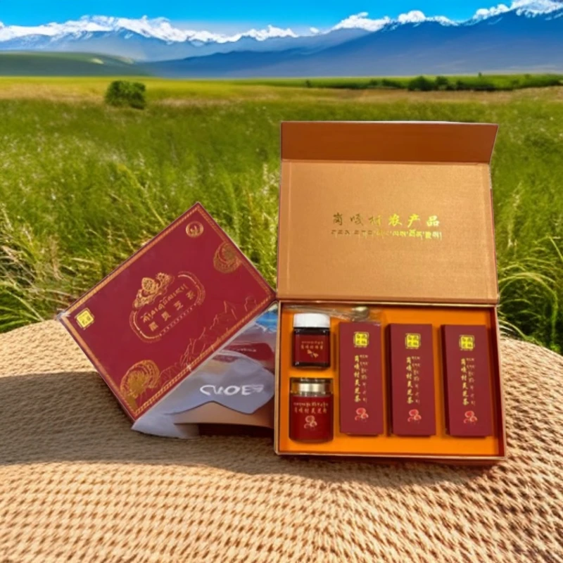 岗嘎村藏灵芝蜂蜜农特产组合装