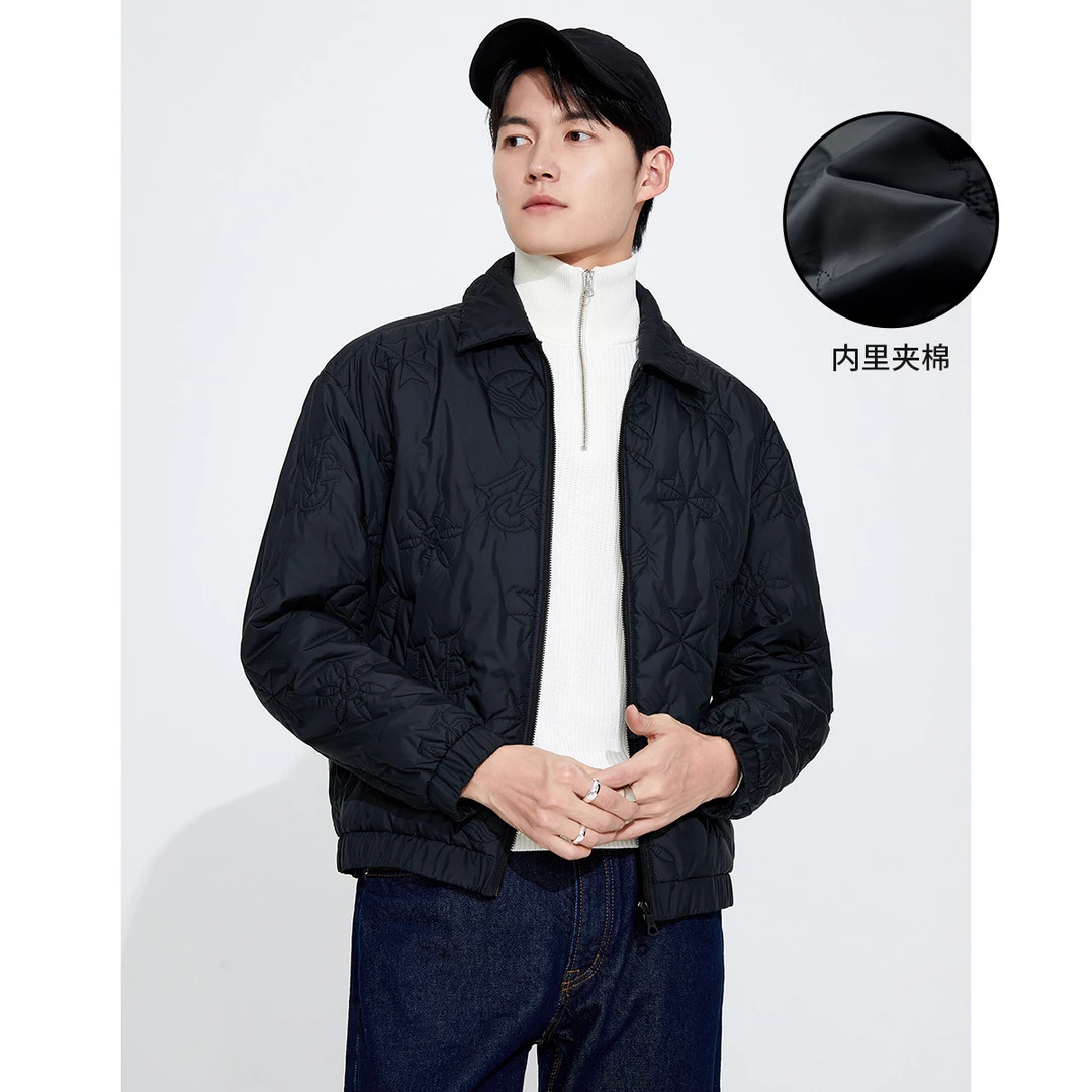 Navigare/纳维凯尔男士短装棉夹克运动时尚户外休闲保暖立领夹棉