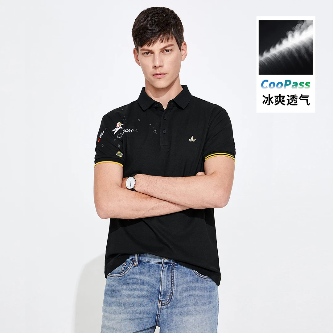 Navigare/纳维凯尔休闲情侣夏季冰爽polo衫高考毕业季男子户外