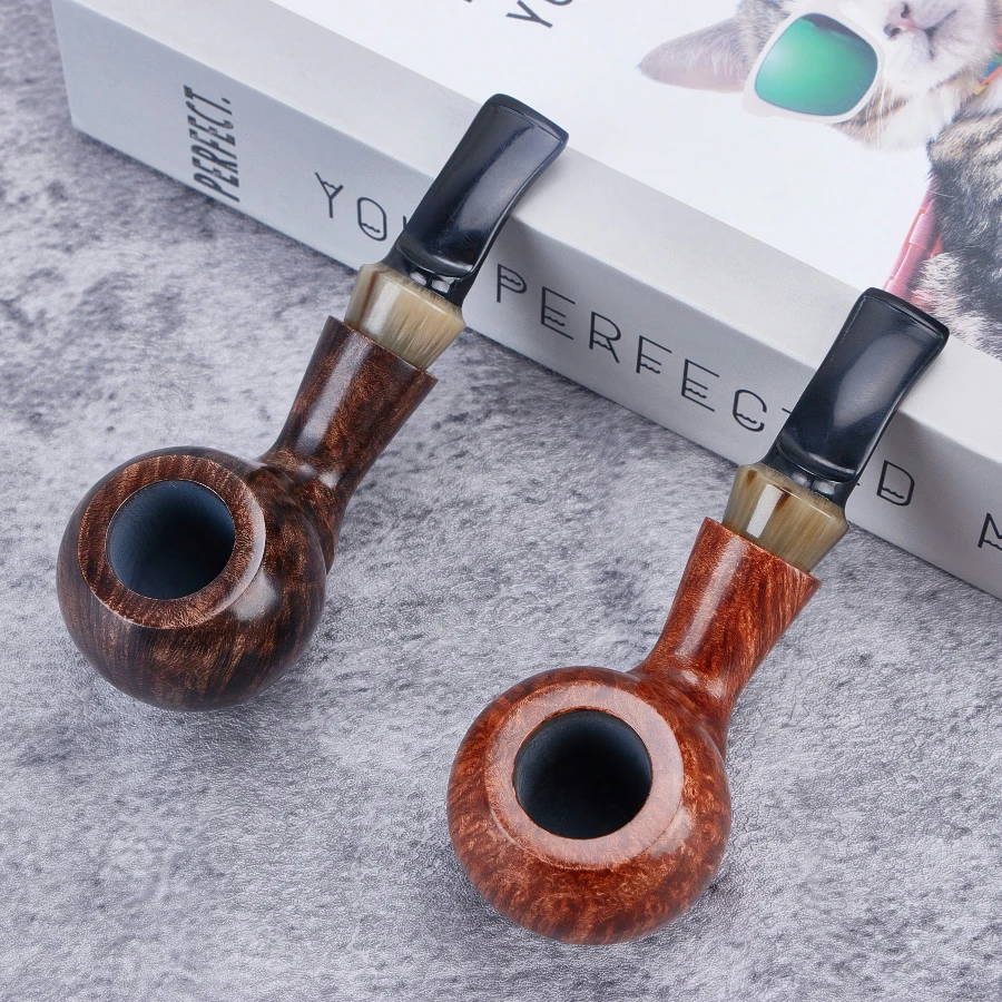 友派谱定制系列03款牛角饰圈龙抓蛋掌心小龙蛋石楠木烟斗