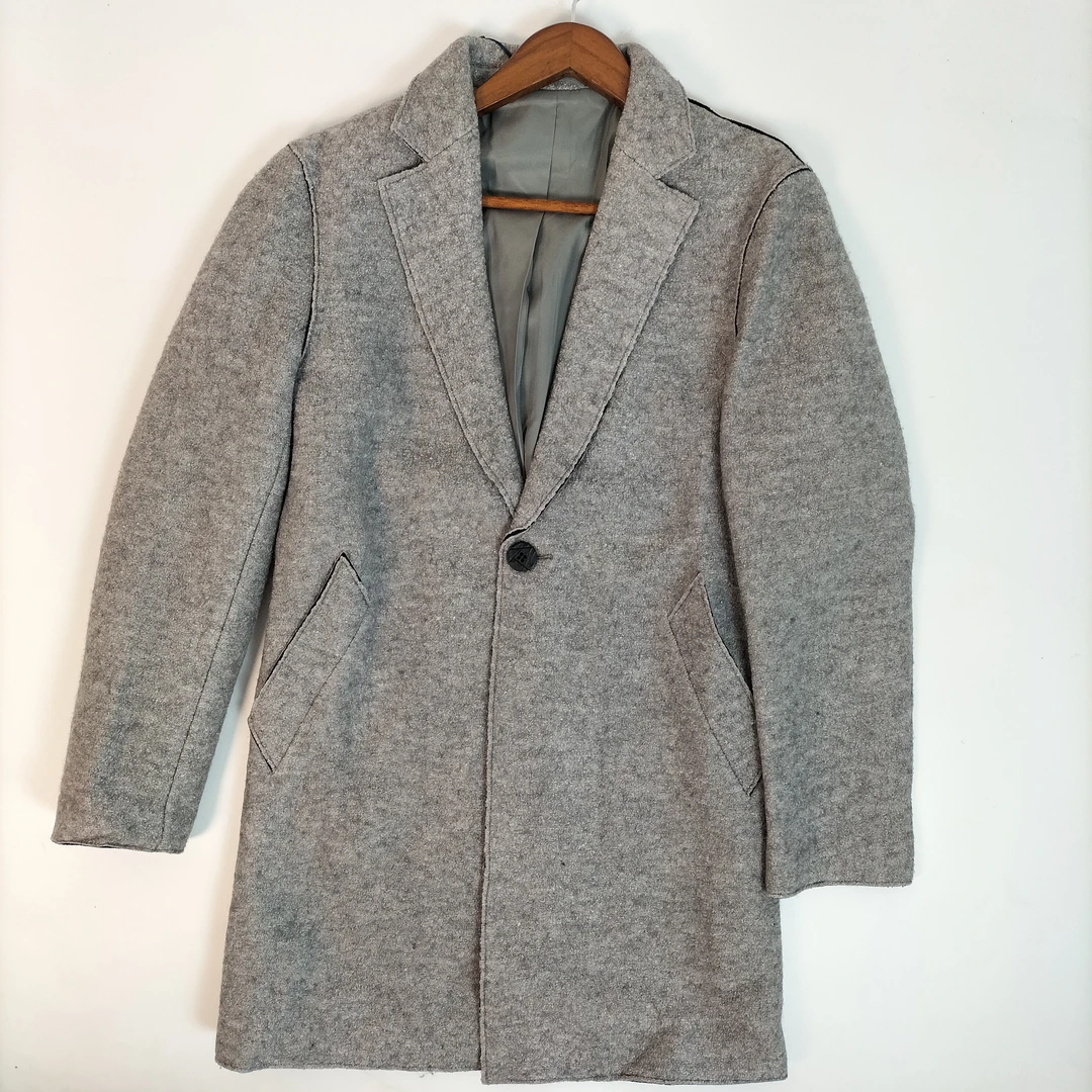 AELT81073534秋冬男士商务休闲时尚百搭简约潮流中长款呢大衣外套