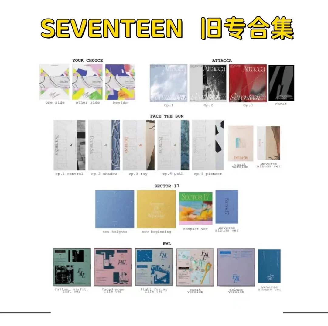 【极速发货】SEVENTEEN 旧专特点MINI8MINI9正规四后续釜山特点小卡