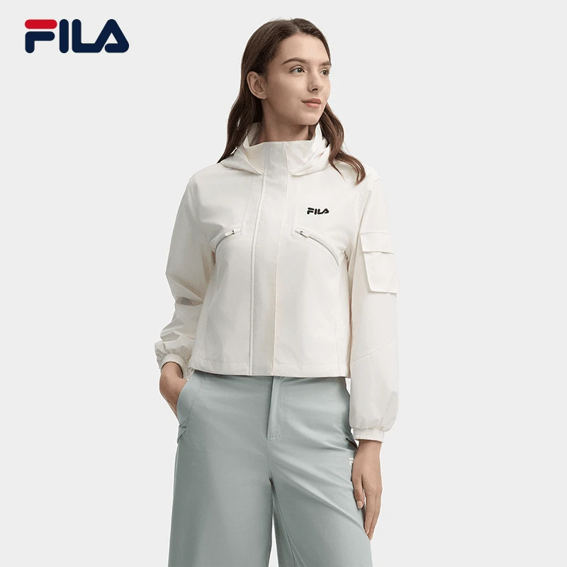 Fila/斐乐女早秋新款【斐护科技舒适透气】运动梭织外套F11W438702F