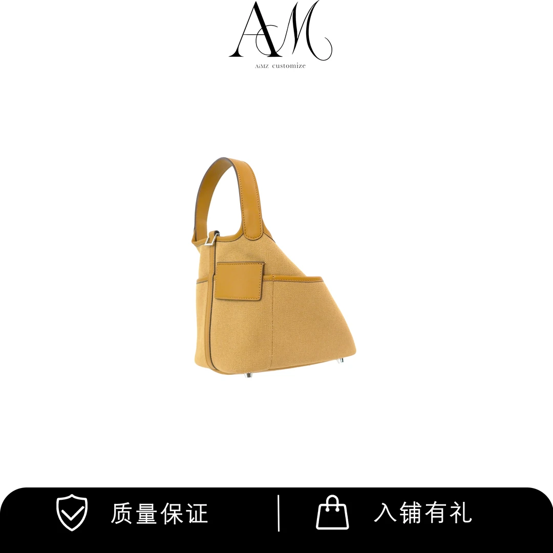 【丹姐和包】18cm-真皮时尚女包布配皮手提包专属-1133