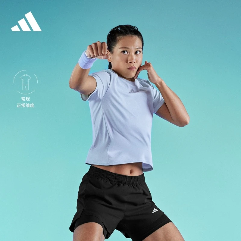 阿迪达斯官方女款HIIT高间歇训练运动健身上衣圆领短袖T恤 II3245
