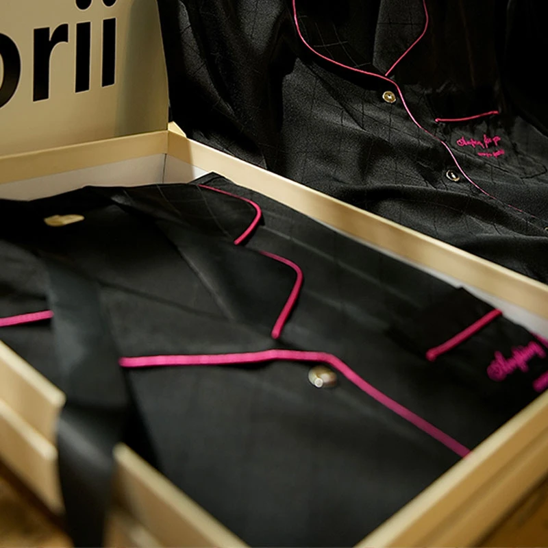 Sleep Password【粉边方格纹】小众潮牌时尚设计可外穿睡衣家居服