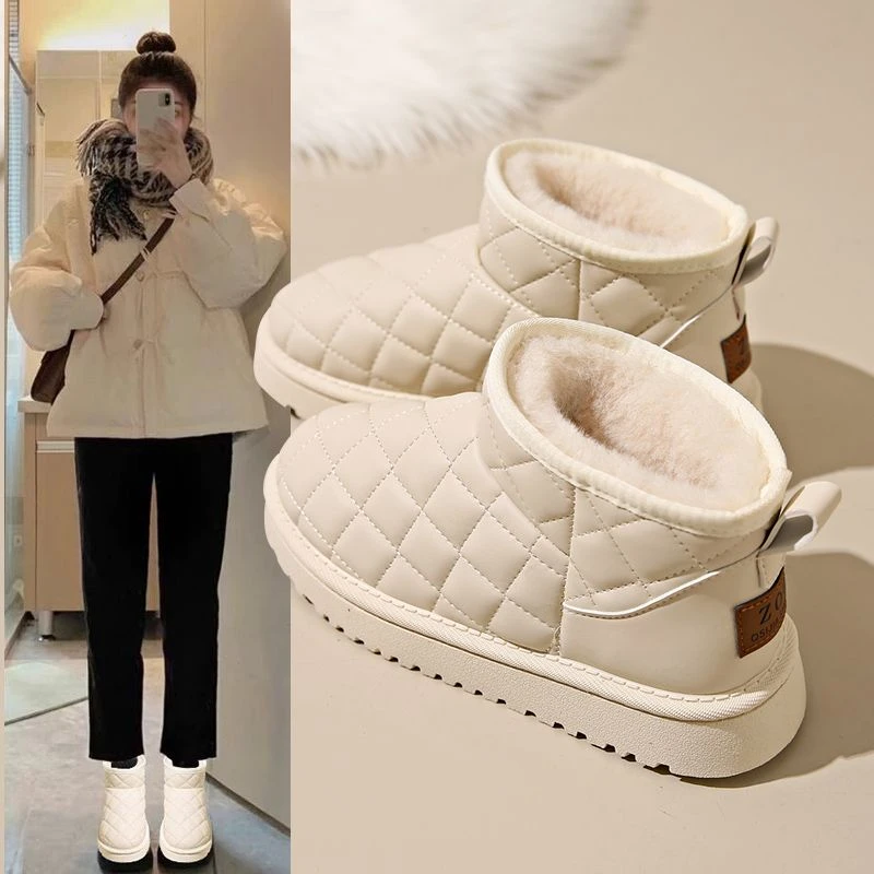 网红雪地靴女2023新款冬季女鞋加绒加厚保暖时尚防水防滑雪地棉鞋