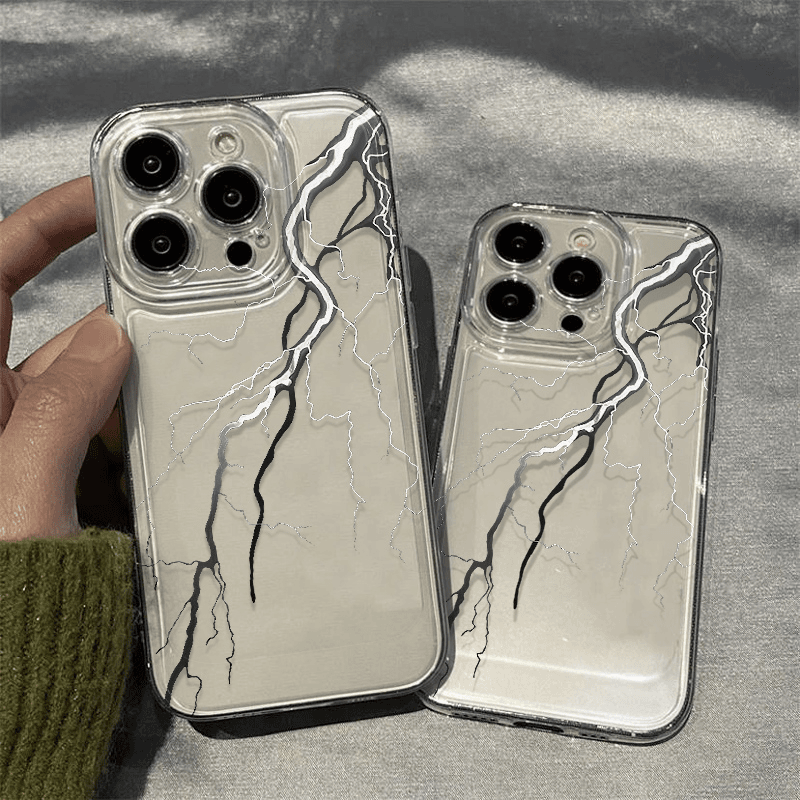 简约闪电苹果15promax手机壳iPhone14/13promax新款12/11防摔xr/x