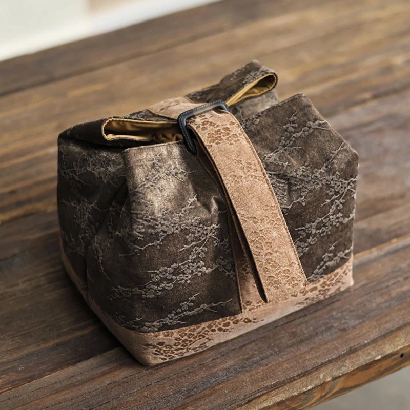 【知艺山房】<冰梅>在野茶事包  20*15*15cm（老李010）