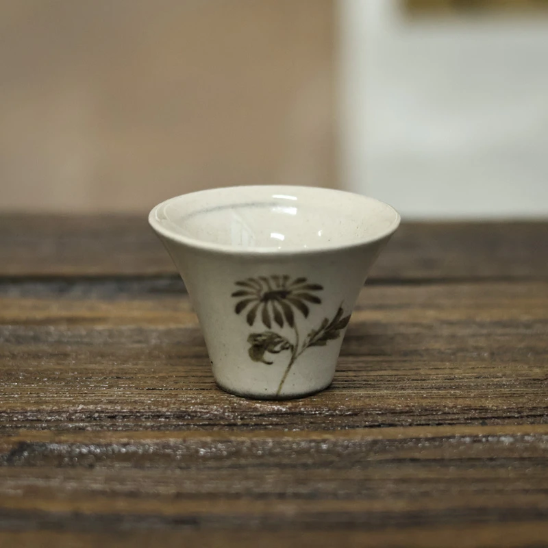 【知艺山房】粉引菊花杯（言0135）