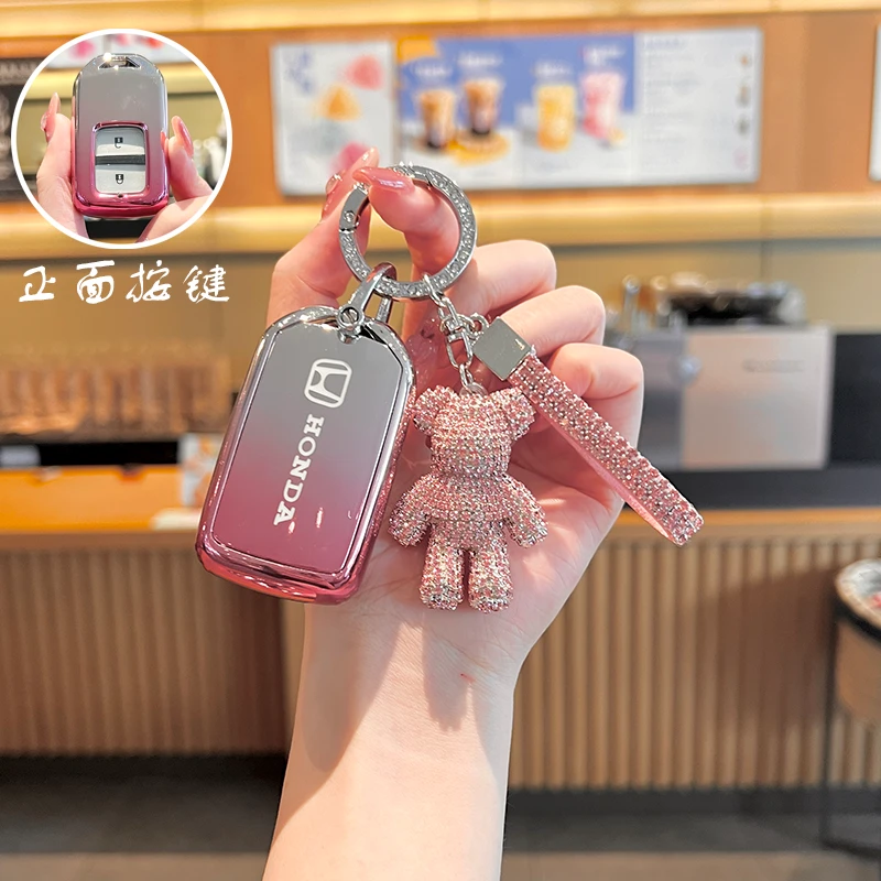 适用本田钥匙套女十代思域crv雅阁缤智飞度冠道xrv凌派皓影车u扣