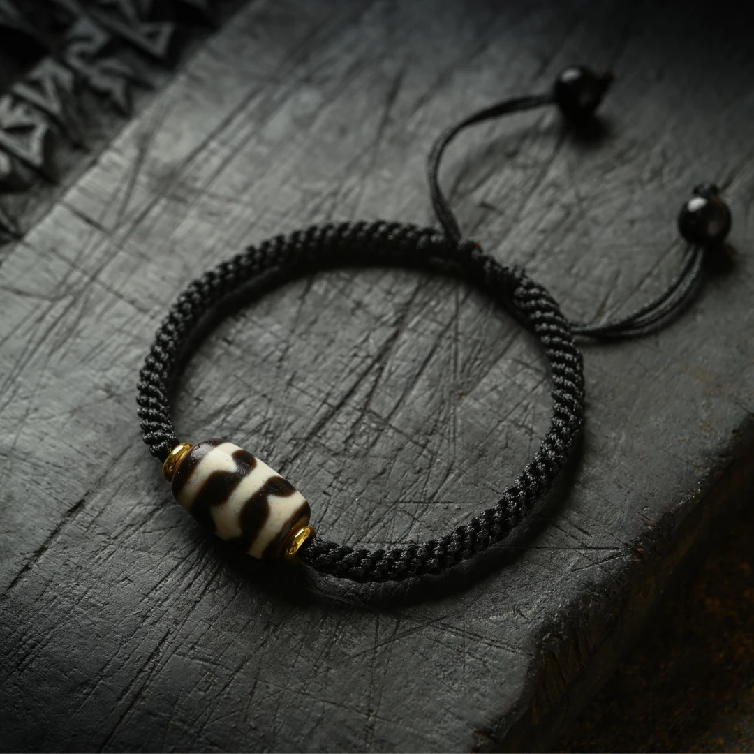 【喜珠严选】建成5A级精挑老坑料至纯材质虎牙坛城三眼天地玛瑙手串