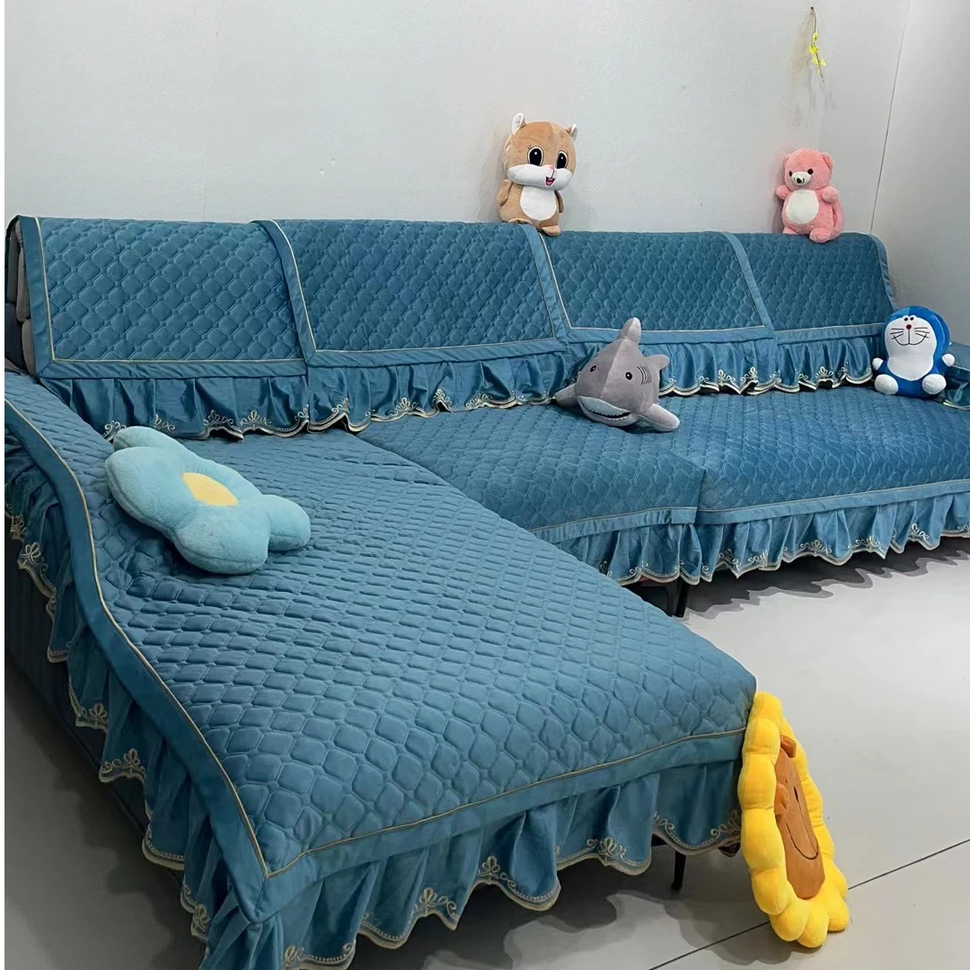 119.9好看夏季四季款沙发套盖布简约防滑加厚毛绒盖巾全盖高货