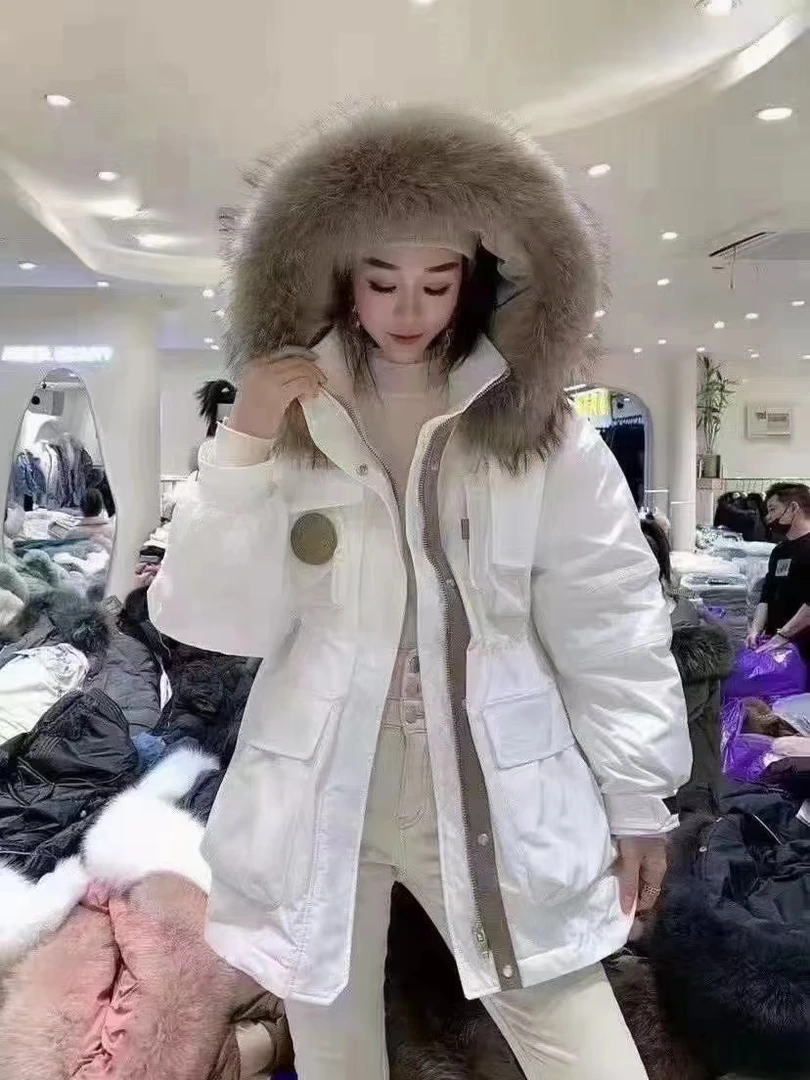 (反季清)韩版时尚连帽收腰派克显瘦休闲百搭女士羽绒服外套XY-036