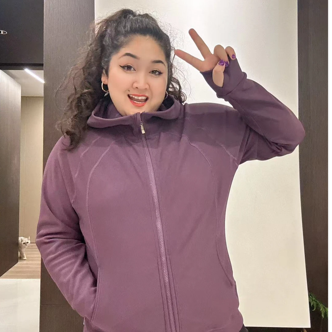 励志女孩大码女款秋冬运动连帽修身显瘦外套WT-866