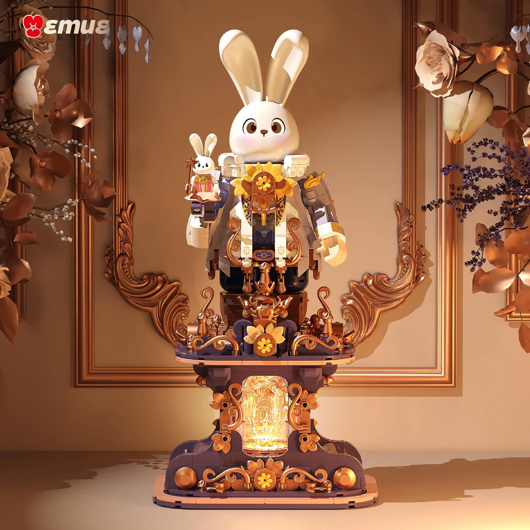 吻里积木爱乐仙踪爱乐公爵拼装积木国潮摆件生日礼物创意梦幻萌兔