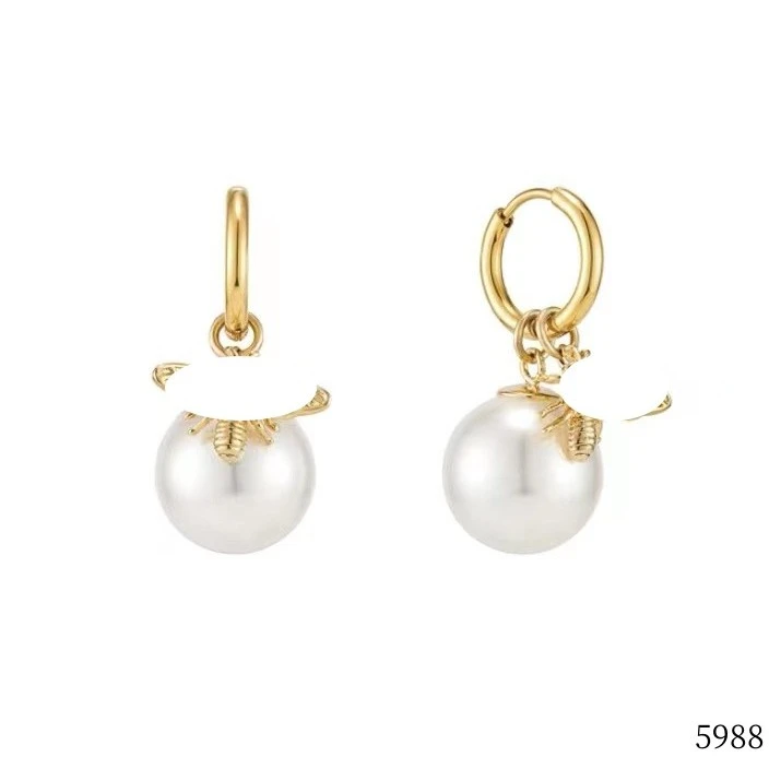 铜合金耳饰 5988-精致简约百搭耳环小众欧美优雅法式