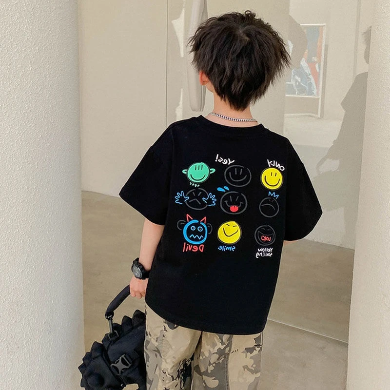 男童短袖T恤夏季新款儿童薄款夏款中大童体恤宽松百搭短袖上衣潮