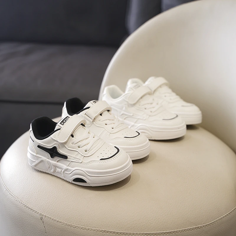 儿童板鞋女童小白鞋2024春秋新款百搭男童低帮运动鞋软底鞋-S1281