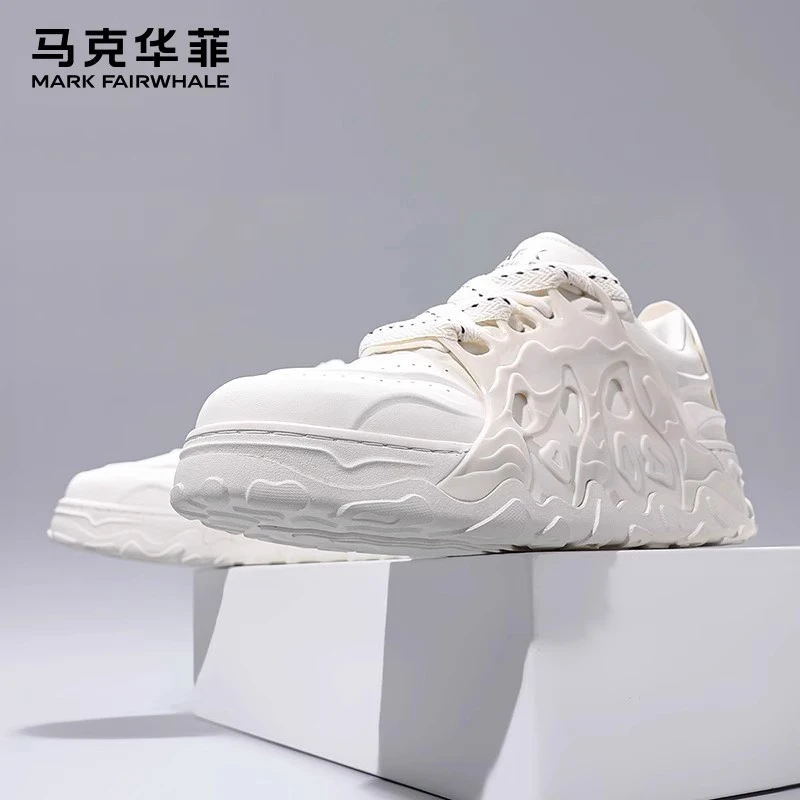 马克华菲潮鞋爆款秋冬时尚小白鞋2025新款软底运动鞋男士百搭板鞋