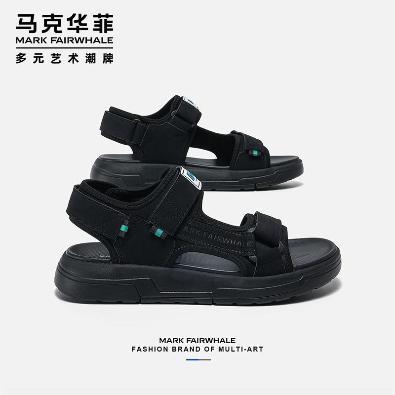马克华菲男鞋冬季2023新款男士开车休闲沙滩鞋外穿两用轻奢凉拖鞋