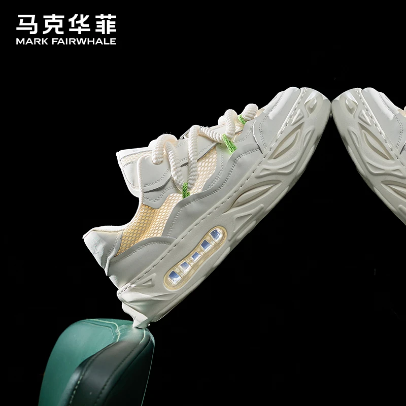 马克华菲鞋子男秋季流行情侣老爹鞋男士增高面包鞋女运动休闲板鞋
