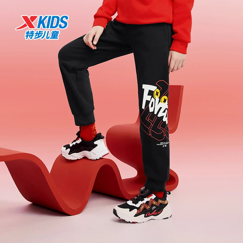 【国潮风】加绒运动裤大童保暖时尚百搭户外春季长裤男童儿童童装