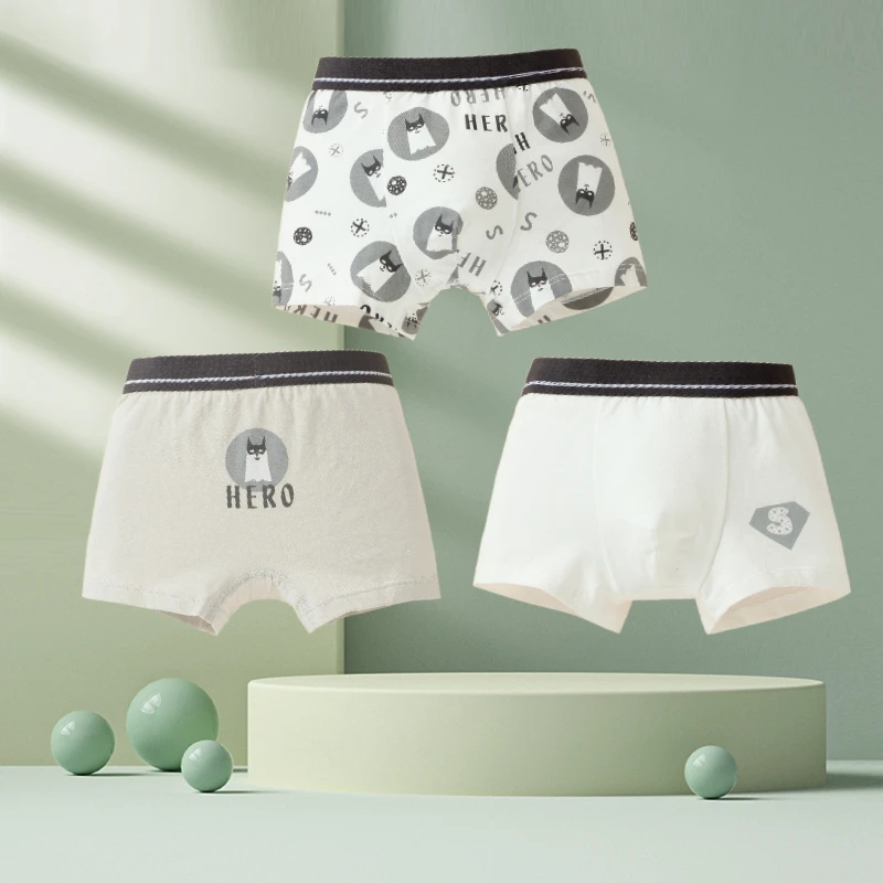 XRMA/杏木男童纯棉内裤舒适棉质感卡通平角儿童底裤男童无骨内裤
