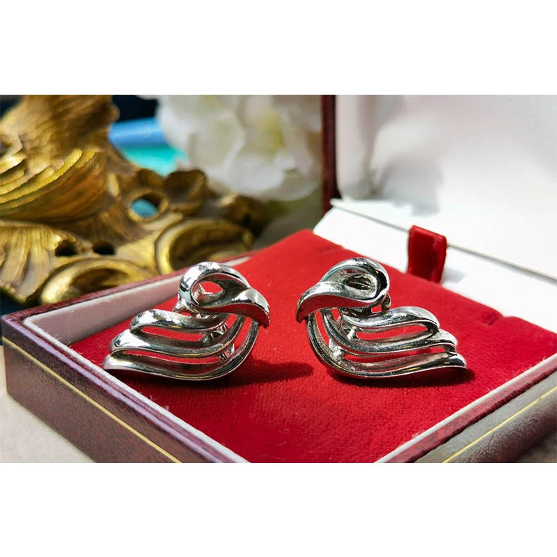 天鹅耳夹耳饰【20200901QT2-0238】