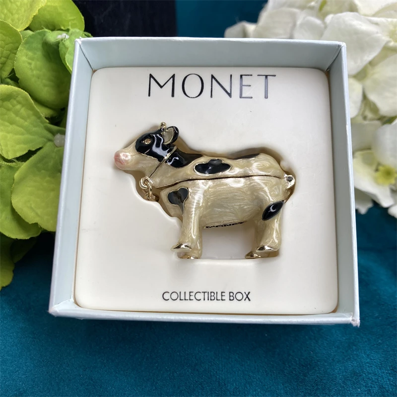 首饰盒/箱 monet奶牛香膏盒1-2【20241016-044】