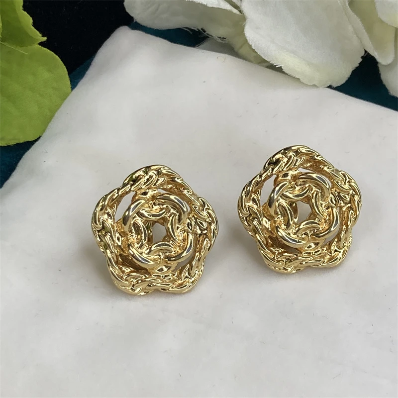 合金耳饰 monet金色耳环1-2【20241014-059】