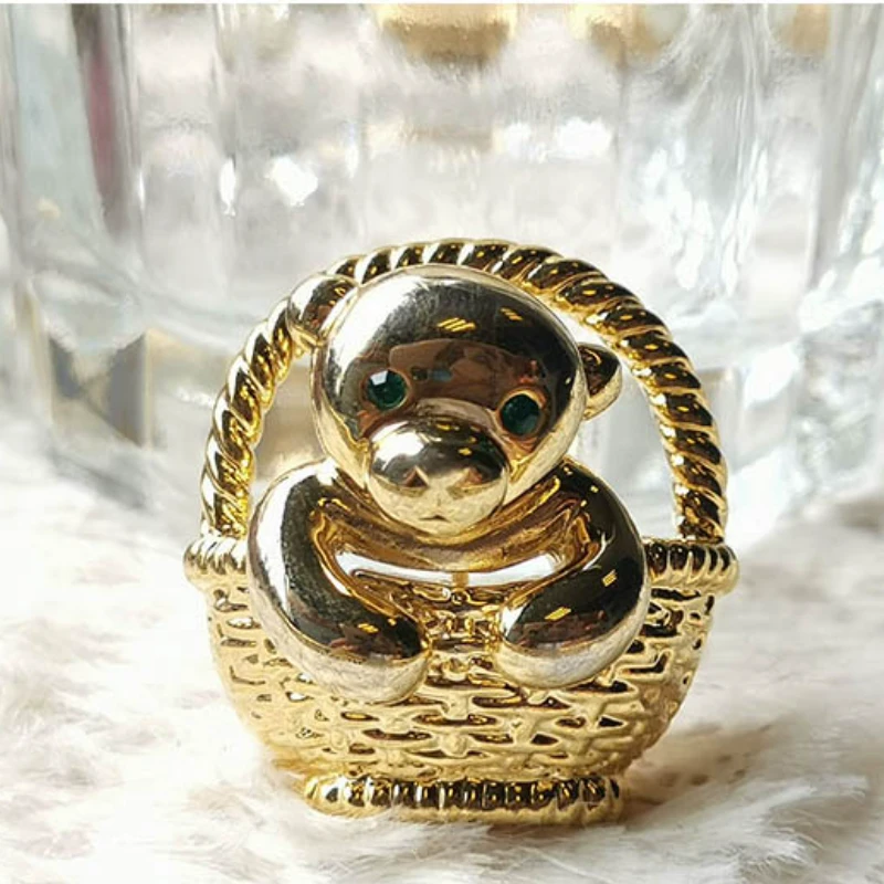 花篮小熊胸针【20190912DPD6-W011】