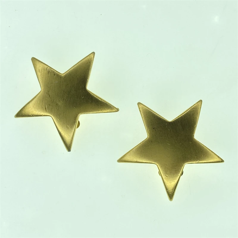 合金耳饰 雾面星星耳环2-19【20240930-028】